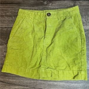 Wild Fable Lime Corduroy Skirt